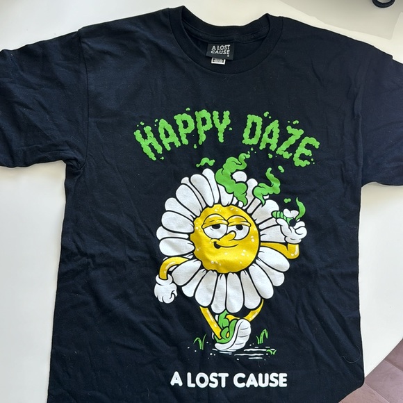 Happy Daze Flower A Lost Cause Black Small Men’s Tee from Zumiez. - Picture 3 of 3